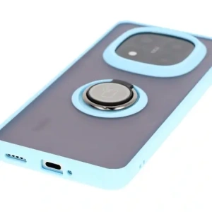 Wholesale Bizon Case Hybrid Ring Xiaomi Redmi Note 14 Pro Plus 5G smoky with a light blue frame - BIZ8379 - {ean13} - Hurt