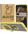 Bizon Case Hybrid Ring Xiaomi Redmi Note 14 Pro Plus 5G smoky with a yellow frame