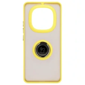Wholesale Bizon Case Hybrid Ring Xiaomi Redmi Note 14 Pro Plus 5G smoky with a yellow frame - BIZ8380 - {ean13} - Hurt