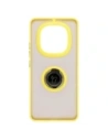 Hurtownia GSM - Etui z uchwytem na palec Bizon Case Hybrid Ring do Xiaomi Redmi Note 14 Pro Plus 5G przydymione z żółtą ramką - BIZ8380 - {ean13} - Hurt