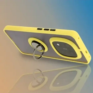 Wholesale Bizon Case Hybrid Ring Xiaomi Redmi Note 14 Pro Plus 5G smoky with a yellow frame - BIZ8380 - {ean13} - Hurt