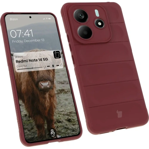 Pancerne etui Bizon Case Tur do Xiaomi Redmi Note 14 5G ciemnofioletowe