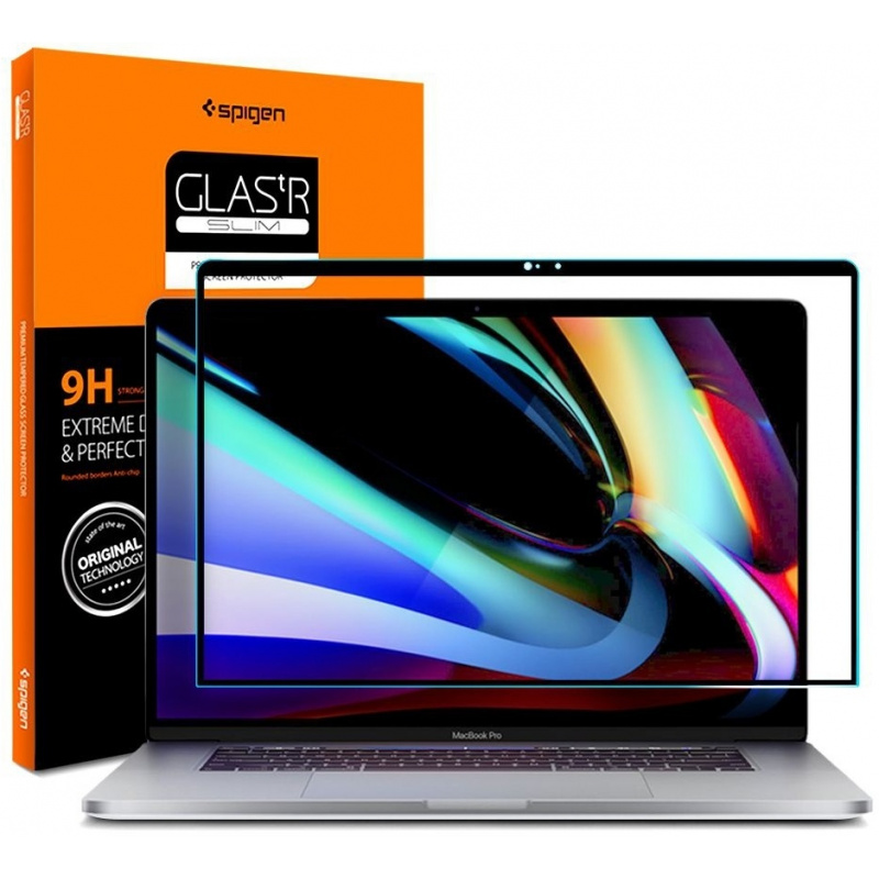 Spigen Distributor - 8809685625377 - SPN1108BLK - Spigen Glas.TR Apple MacBook Pro 16 2019-2020 Black - B2B homescreen