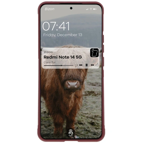 Pancerne etui Bizon Case Tur do Xiaomi Redmi Note 14 5G ciemnofioletowe