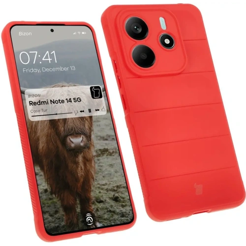 Pancerne etui Bizon Case Tur do Xiaomi Redmi Note 14 5G czerwone