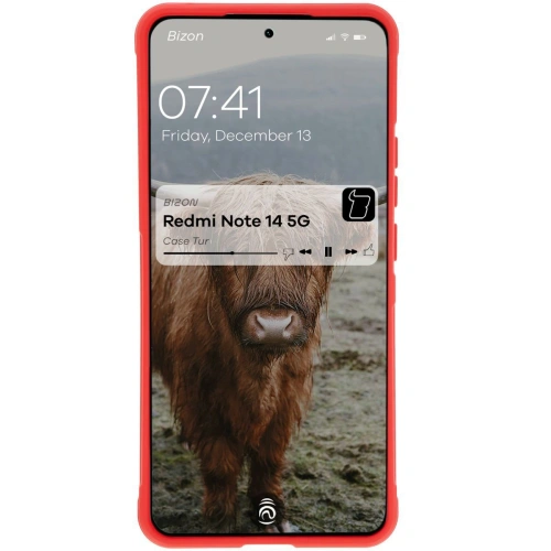 Pancerne etui Bizon Case Tur do Xiaomi Redmi Note 14 5G czerwone