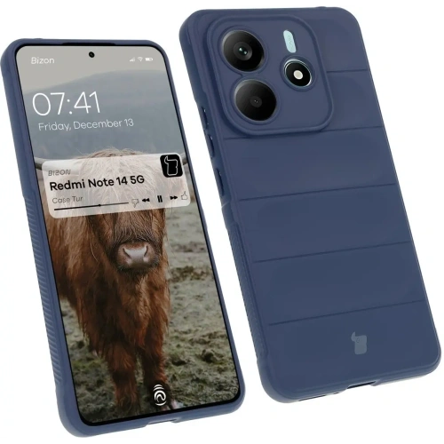Pancerne etui Bizon Case Tur do Xiaomi Redmi Note 14 5G granatowe