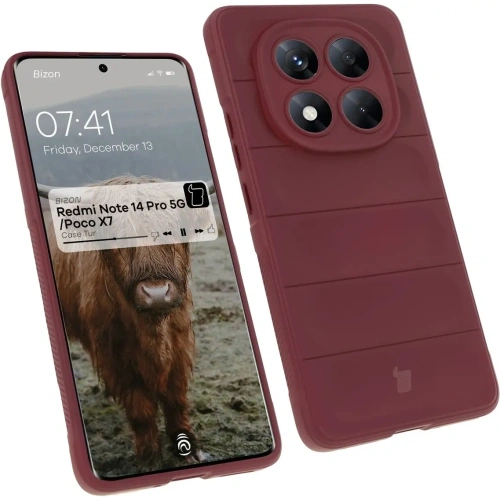 Pancerne etui Bizon Case Tur do Xiaomi Redmi Note 14 Pro 5G / Poco X7 ciemnofioletowe