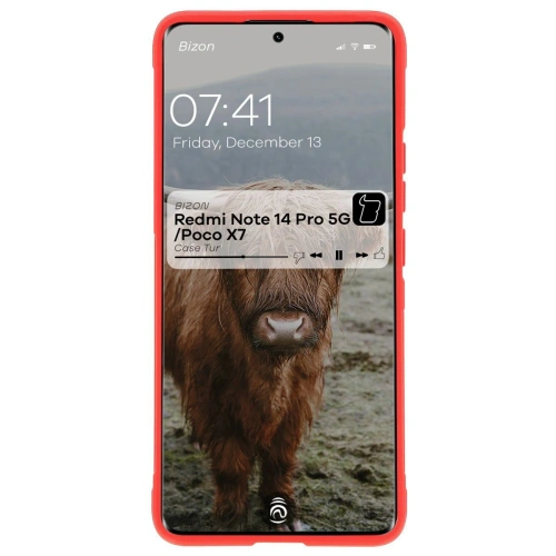 Pancerne etui Bizon Case Tur do Xiaomi Redmi Note 14 Pro 5G / Poco X7 czerwone