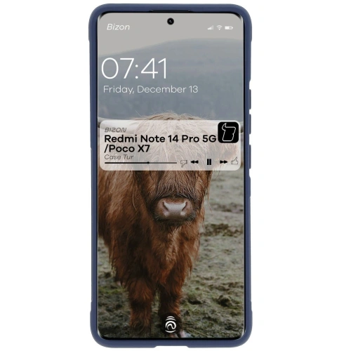 Pancerne etui Bizon Case Tur do Xiaomi Redmi Note 14 Pro 5G / Poco X7 granatowe