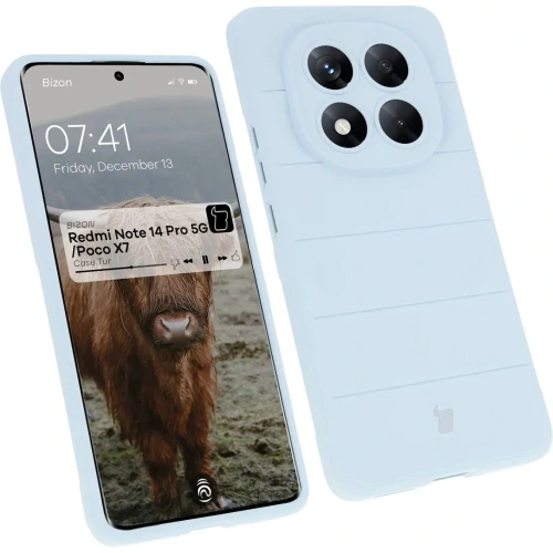 Pancerne etui Bizon Case Tur do Xiaomi Redmi Note 14 Pro 5G / Poco X7 jasnoniebieskie