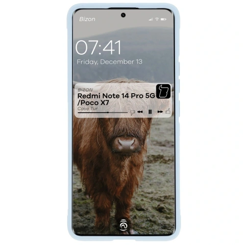 Pancerne etui Bizon Case Tur do Xiaomi Redmi Note 14 Pro 5G / Poco X7 jasnoniebieskie