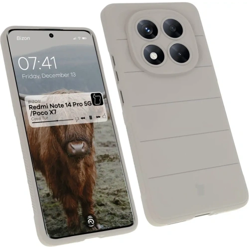 Pancerne etui Bizon Case Tur do Xiaomi Redmi Note 14 Pro 5G / Poco X7 jasnoszare
