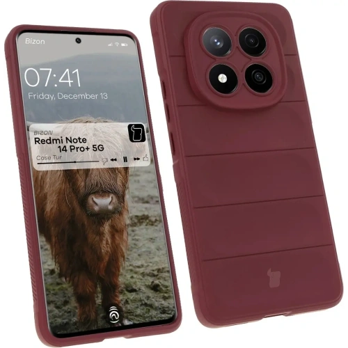 Pancerne etui Bizon Case Tur do Xiaomi Redmi Note 14 Pro Plus 5G ciemnofioletowe