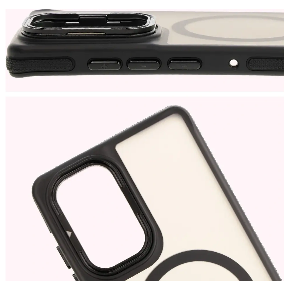 Hurtownia GSM - Pouzdro s podstavcem a magnetickým kroužkem Bizon Case Eclipse pro Motorola Edge 50 Fusion kouřové s černým rámečkem - BIZ8400 - {ean13} - Hurt