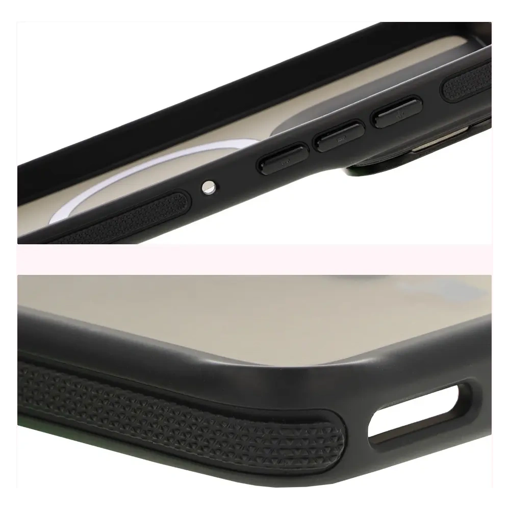 Hurtownia GSM - Caz Bizon Eclipse Stand & Magnetic Motorola Edge 50 Neo smoky cu un cadru negru - BIZ8401 - {ean13} - Hurt