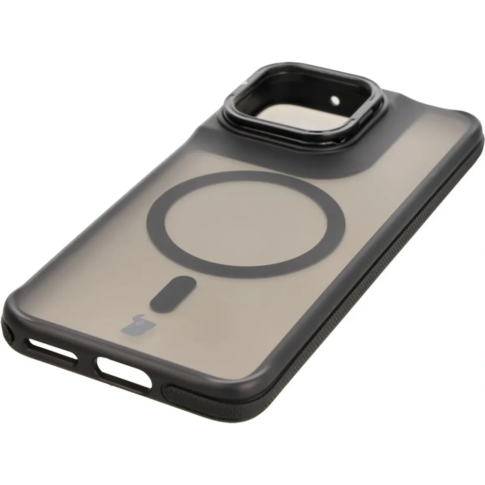 Hurtownia GSM - Etui z podstawką i pierścieniem magnetycznym Bizon Case Eclipse do Motorola Edge 50 Neo przydymione z czarną ramką - BIZ8401 - {ean13} - Hurt