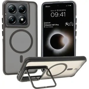 Wholesale Bizon Case Eclipse Stand & Magnetic Xiaomi 14T Pro smoky with a black frame - BIZ8402 - {ean13} - Hurt
