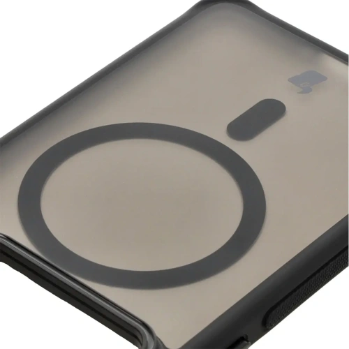 Etui z podstawką i pierścieniem magnetycznym Bizon Case Eclipse do Xiaomi 14T Pro przydymione z czarną ramką