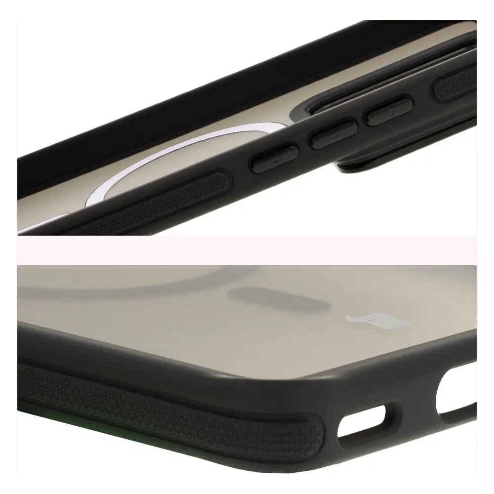 Hurtownia GSM - Etui s podstavcem a magnetickým kroužkem Bizon Case Eclipse pro Xiaomi 14T Pro kouřové s černým rámečkem - BIZ8402 - {ean13} - Hurt