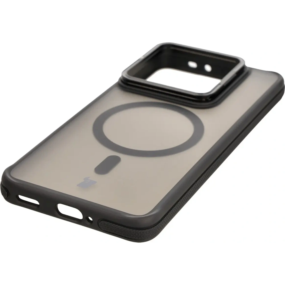 Hurtownia GSM - Caz Bizon Eclipse Stand & Magnetic Xiaomi 14T Pro fumuriu cu un cadru negru - BIZ8402 - {ean13} - Hurt