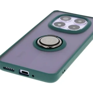 Hurtownia GSM - Bizon Case Hybrid Ring Xiaomi Redmi Note 14 Pro 5G / Poco X7 rauchig mit einem dunkelgrünen Rahmen - BIZ8403 - {ean13} - Hurt