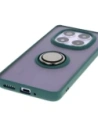 Wholesale Bizon Case Hybrid Ring Xiaomi Redmi Note 14 Pro 5G / Poco X7 smoky with a dark green frame - BIZ8403 - {ean13} - Hurt