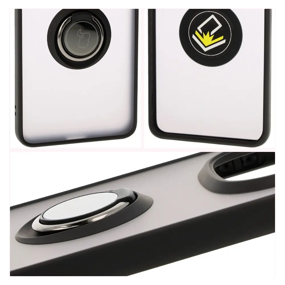 Wholesale Bizon Case Hybrid Ring Xiaomi Redmi Note 14 Pro 5G / Poco X7 smoky with a black frame - BIZ8404 - {ean13} - Hurt