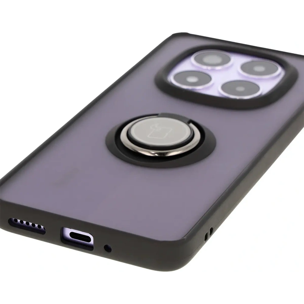 Wholesale Bizon Case Hybrid Ring Xiaomi Redmi Note 14 Pro 5G / Poco X7 smoky with a black frame - BIZ8404 - {ean13} - Hurt