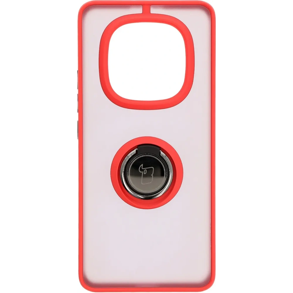Wholesale Bizon Case Hybrid Ring Xiaomi Redmi Note 14 Pro 5G / Poco X7 smoky with a red frame - BIZ8405 - {ean13} - Hurt