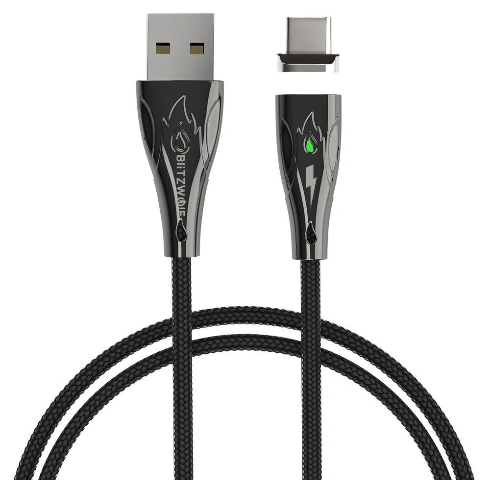 Hurtownia GSM - Kabel magnetyczny USB-C Blitzwolf BW-TC20, 3A, 1m (czarny) - BLZ233BLK - {ean13} - Hurt