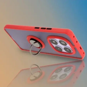 Hurtownia GSM - Bizon Case Hybrid Ring Xiaomi Redmi Note 14 Pro 5G / Poco X7 rauchig mit einem roten Rahmen - BIZ8405 - {ean13} - Hurt