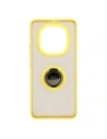 Hurtownia GSM - Bizon Case Hybrid Ring Xiaomi Redmi Note 14 Pro 5G / Poco X7 rauchig mit einem gelben Rahmen - BIZ8407 - {ean13} - Hurt
