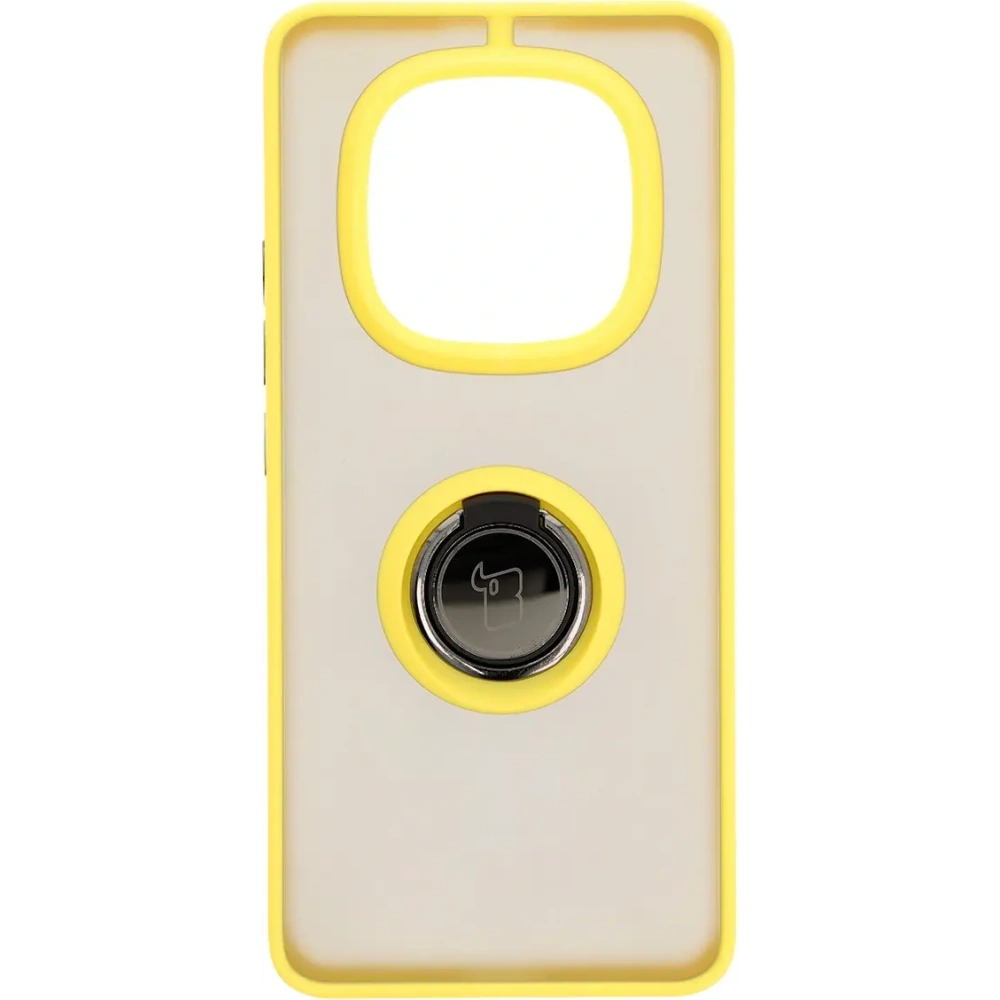 Hurtownia GSM - Bizon Case Hybrid Ring Xiaomi Redmi Note 14 Pro 5G / Poco X7 rauchig mit einem gelben Rahmen - BIZ8407 - {ean13} - Hurt