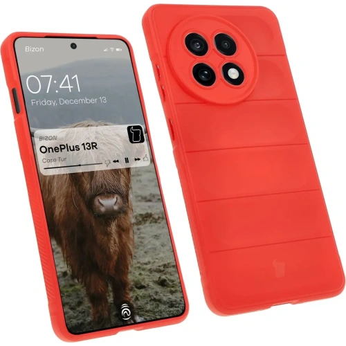 Pancerne etui Bizon Case Tur do OnePlus 13R czerwone