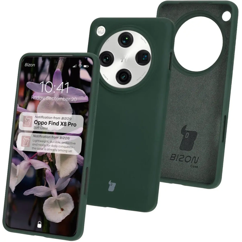Hurtownia GSM - Silikonowe etui Bizon Soft Case do Oppo Find X8 Pro ciemnozielone - BIZ8416 - {ean13} - Hurt