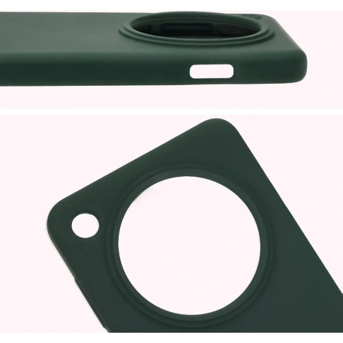 Silikonowe etui Bizon Soft Case do Oppo Find X8 Pro ciemnozielone