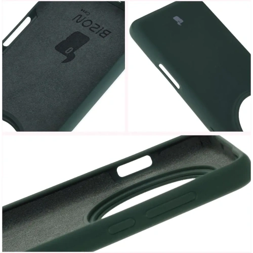 Silikonowe etui Bizon Soft Case do Oppo Find X8 Pro ciemnozielone