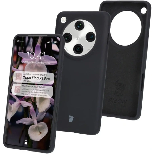 Silikonowe etui Bizon Soft Case do Oppo Find X8 Pro czarne