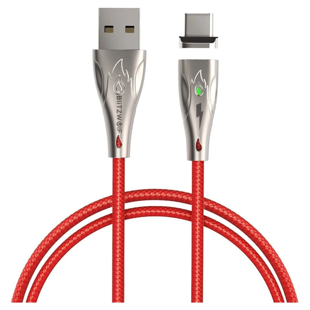 Hurtownia GSM - Kabel magnetyczny USB-C Blitzwolf BW-TC20, 3A, 1,8m (czerwony) - BLZ236RED - {ean13} - Hurt