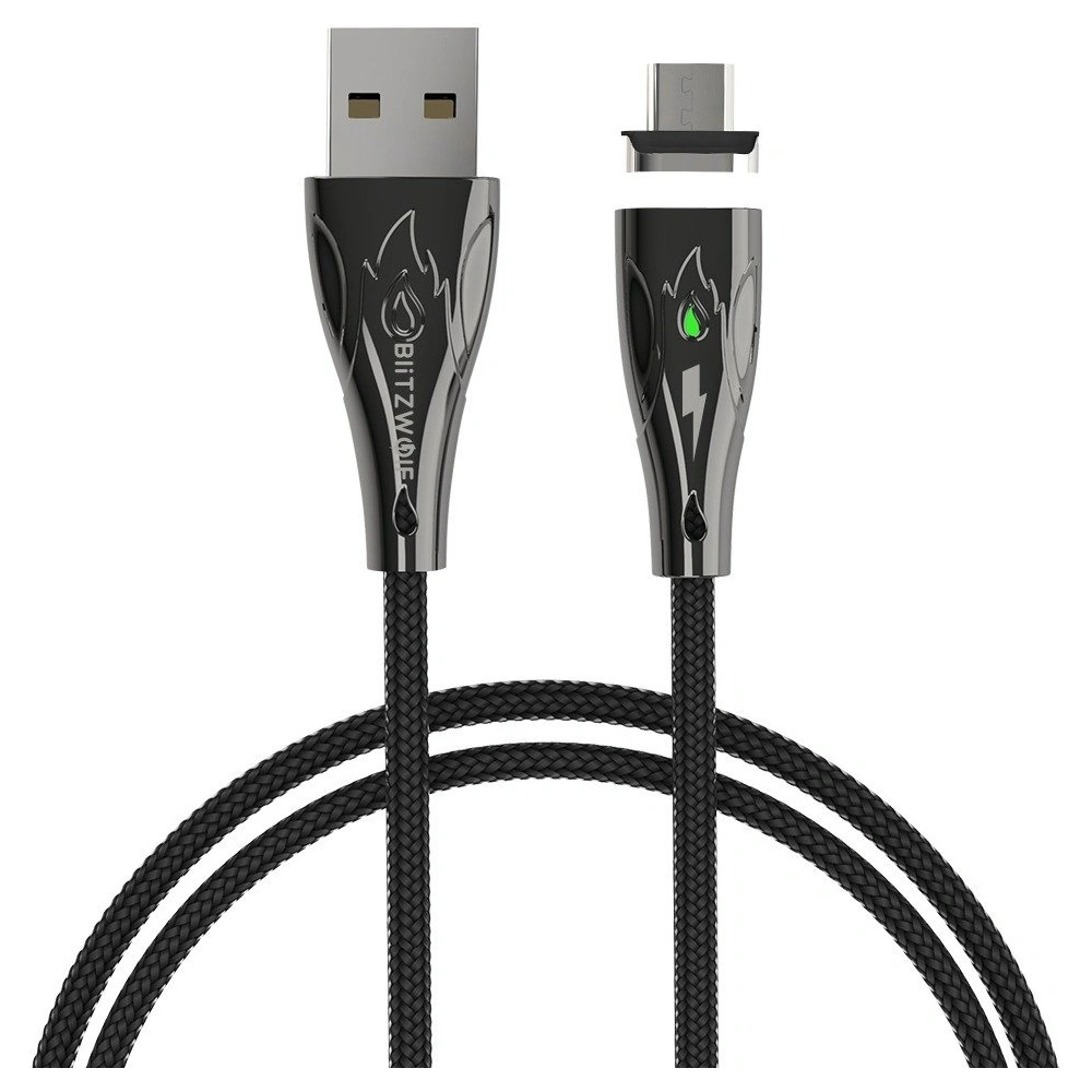 Hurtownia GSM - Kabel magnetický micro USB Blitzwolf BW-TC20, 3A, 1m (černý) - BLZ237BLK - {ean13} - Hurt