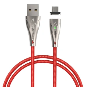 Blitzwolf BW-TC20 Magnetic Cable microUSB 3A 1m Red