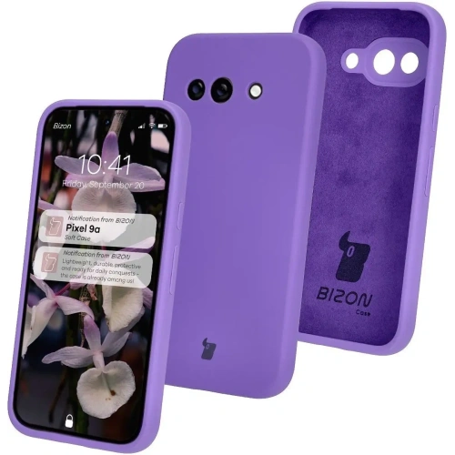 Silikonowe etui Bizon Soft Case do Google Pixel 9a fioletowe