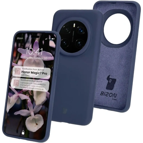 Silikonowe etui Bizon Soft Case do Honor Magic7 Pro ciemnoniebieskie