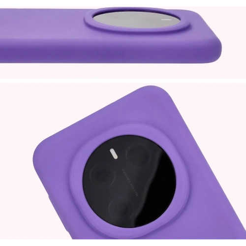 Silikonowe etui Bizon Soft Case do Honor Magic7 Pro fioletowe