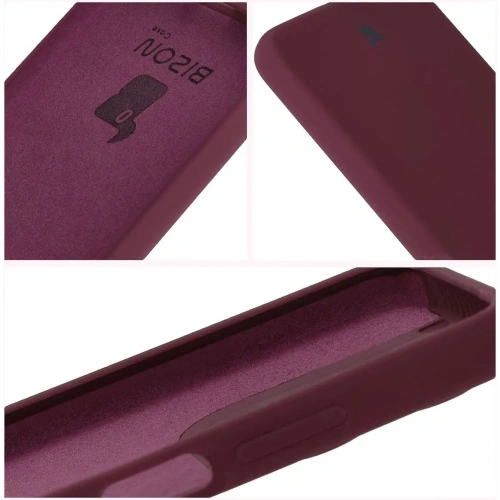 Silikonowe etui Bizon Soft Case do Motorola Moto G15 / G15 Power ciemnofioletowe