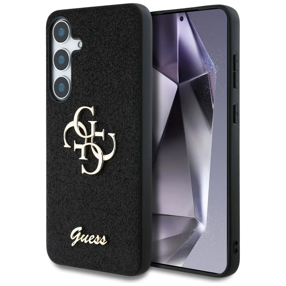 Wholesale Guess Fixed Glitter Big 4G Metal Logo Samsung Galaxy S25 black - GUE4302 - {ean13} - Hurt