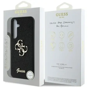 Hurtownia GSM - Guess Fixat Glitter Big 4G Logo Metalic Samsung Galaxy S25 negru - GUE4302 - {ean13} - Hurt