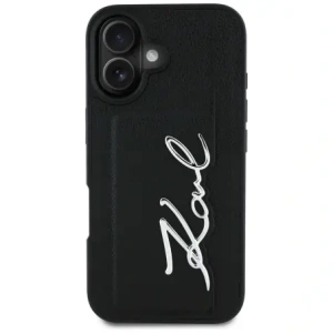 Hurtownia GSM - Karl Lagerfeld HC Grained PU Cardslot Metal Signature Apple iPhone 16 negru - KLD21895 - {ean13} - Hurt