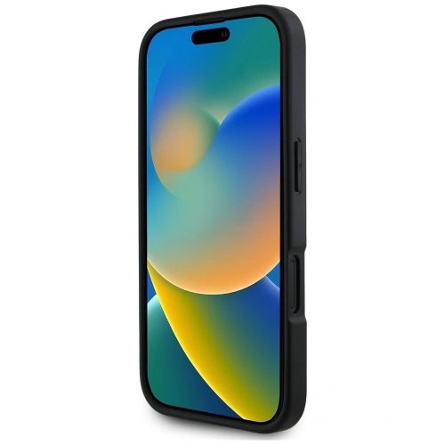 Etui Karl Lagerfeld HC Grained PU Cardslot Metal Signature do Apple iPhone 16 czarny